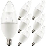6-Pack 5W Dimmable E12 LED Candelabra Bulb Energy Star UL-listed 40W Incandescent Equivalent LED Candle Light Bulb 2700K Soft White 120 Beam Angle for Chandelier Sconces Home Decorative Lighting