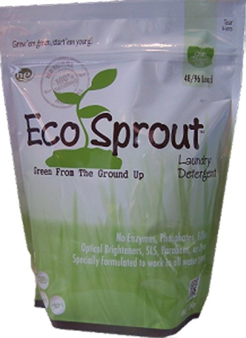 Eco Sprout Laundry Detergent 100% Natural & Biodegradable Safe for Cloth Diapers & Sensitive Skin by Ecoable (Sandalwood/ Vanilla 48 oz 48/96 loads)
