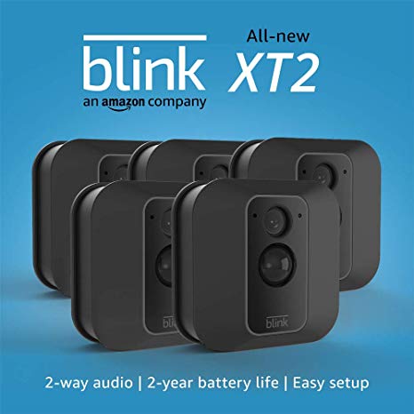 All-new Blink XT2 | Outdoor/Indoor Smart Security Camera with Cloud Storage, 2-Way Audio, 2-Year Battery Life | 5-Camera System