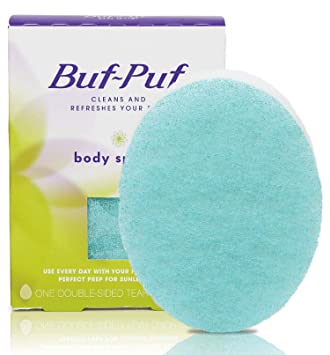 Buf-Puf Body Sponge, Dermatologist Tested, Reusable, Removes Deep-Down Dirt that can Cause Breakouts and Blackheads, 1 Count