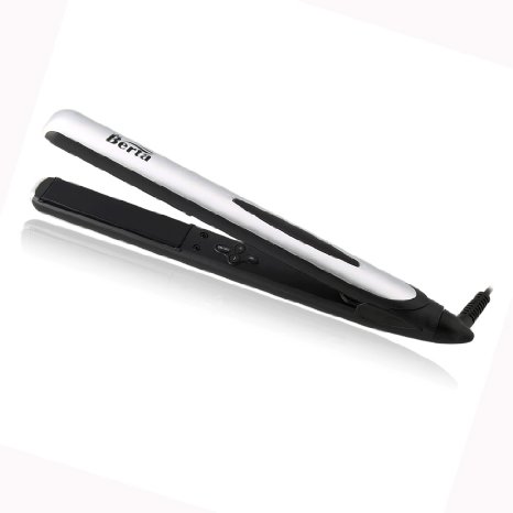 Berta Professional Hair Straightener Anti-Static Digital Ceramic Tourmaline 1 Inch Hair Flat Irons