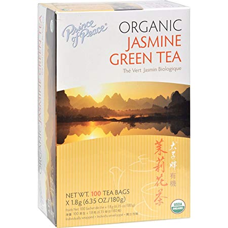 Prince of Peace Organic Jasmine Green Tea 100 tea bags (Pack of 2)