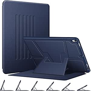 Fintie Magnetic Stand Case for iPad Air 10.5" (3rd Generation) 2019 / iPad Pro 10.5" 2017, Multi-Angle Viewing Rugged Soft TPU Back Cover with Pencil Holder, Auto Wake/Sleep (Navy)