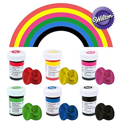 Wilton Icing Colour Gel Paste Primary Colours Set - 6x 28g