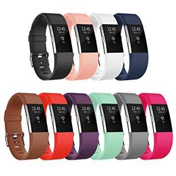 Vancle Fitbit Charge 2 Bands, Classic Edition Adjustable Comfortable Replacement Strap for Fit bit Charge 2 (No Tracker)