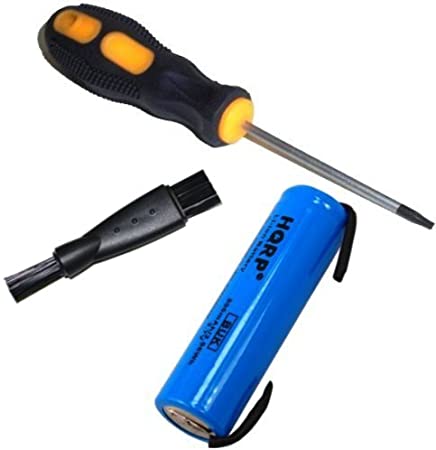 HQRP Battery for Philips Norelco 3.7V Li-Ion 422203606410 AT880 7325XL Shaver Plus HQRP Screwdriver and Cleaning Brush