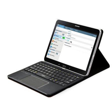 Samsung Galaxy Note 10.1 2014 Edition Keyboard Case, Sharon TabPRO 10.1 and Note 10.1 2014 Protective Case with Detachable Bluetooth Keyboard and UNIQUE Integrated Multitouch Touchpad | UK QWERTY Layout