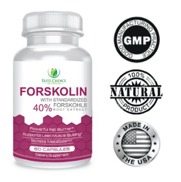 Maximum Strength Pure Forskolin 300mg per Capsule Standardized to 40 Highest Grade Premium Quality Fat Burner Metabolism Booster and Weight Loss Supplement Pills