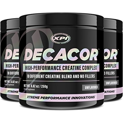 Decacor Creatine 3 Pack - Best Creatine Supplements - Increase Muscle Power for Better Muscle Growth and Recovery