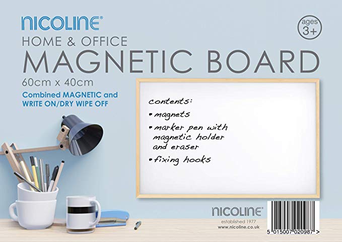 Magnetic Dry Wipe Board 60cm x 40cm