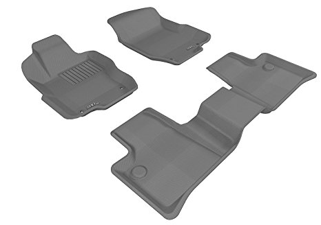 3D MAXpider Complete Set Custom Fit All-Weather Floor Mat for Select Mercedes-Benz ML-Class Models - Kagu Rubber (Gray)