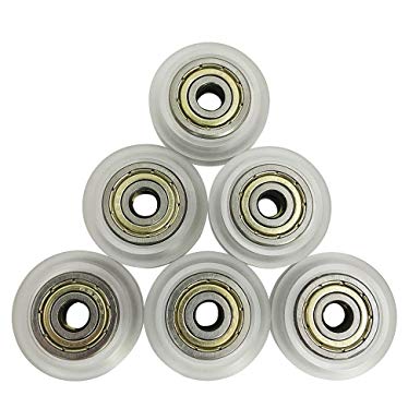 3D Printer Bearing Replacement,Sonku 6 Pack 3D Printer CNC Clear Polycarbonate V Slot Wheel Plastic Pulley Linear Bearing for Creality CR-7,CR-8,CR-10,CR10S,Ender/Ender 3 Pro