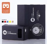 I AM CARDBOARD 45mm Focal Length Virtual Reality Google Cardboard with Printed Instructions and Easy to Follow Numbered Tabs WITH NFC Black