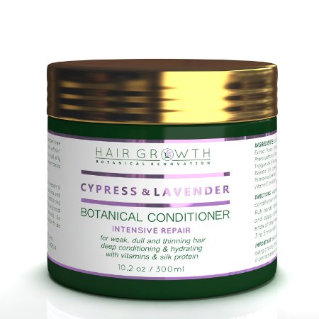Hair Growth Botanical Renovation Paraben-Free Conditioner, 10.2 oz/300ml, Cypress/Lavender