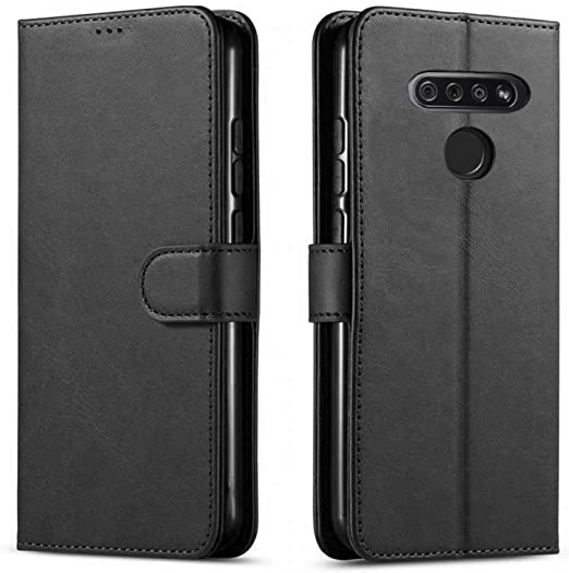 STARSHOP Compatible For -LG Aristo 5 Case, LG Phoenix 5 Phone Case, Fortune 3 Case, with [Tempered Glass Protector Included] Leather Wallet Cover With Pocket Credit Card Slots Kickstand- Black