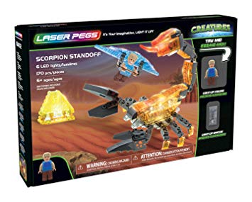 Laser Pegs Scorpion Standoff Light-Up Building Block Playset (170 Piece) The First Lighted Construction Toy to Ignite Your Child's Creativity; It's Your Imagination, Light It Up