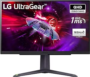 LG Electronics 27GS75QX-B.AEU UltraGear™ QHD Gaming IPS-Monitor 27" (68,4 cm), 2560 x 1440, 16:9, 1ms GtG, 180 Hz, HDR10, 300 cd/m² Helligkeit (typ.), NVIDIA G-Sync Compatible, AMD FreeSync - Schwarz