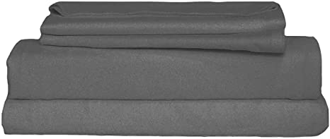 LazyCozy Sheets 100% Bamboo Silky Bed Sheets,1 Fitted Sheet, 1 Flat Sheet and 2 Envelope-Style Pillowcases, Grey, Queen (Fitted Sheet 60"x80"Deep 16")