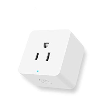 Wifi Smart Plug Outlet, Wireless Remote Control Timer Switch, Work with Amazon Alexa Echo Dot and Google Home,Control Support IFTTT App Remote Controlled Mini Timer Plug, No Hub Required (1 PACK)