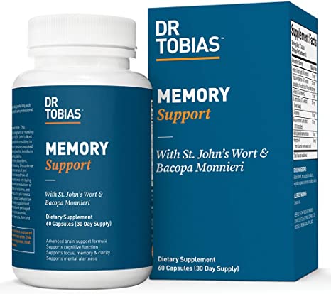 Dr Tobias - Memory Support - Contains Gingko Biloba, St. John's Wort & Bacopa Monnieri (60 Count)