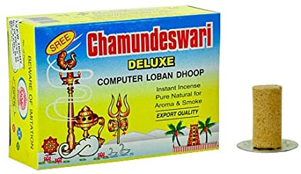 Sree Chamundeswari Deluxe Computer Sambrani Loban Dhoop, 1.5" Long - 3 Packs, 24 Sticks per Pack