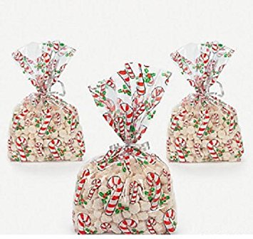 Cellophane Candy Cane Bags/1 Dozen/5 1/2 x 3 3/4 ix 11 nches