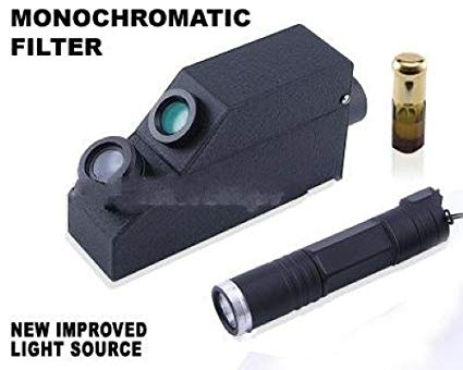 External Monochromatic Yellow Light Gem Refractometer, 1.80 RI Oil, Gemological. GIA Tools