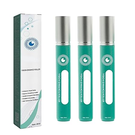 8ML Vision Enhance Roller, Eye Roller for Puffy Eyes - Anti-Puff Dark Circle Under Eye Vision Enhance Roller, Vision Enhance Roller,Nourishes Eye Tissue And Reduces Fatigue (3pcs)