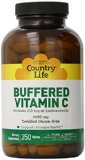 Country Life Time Release Buffered Vitamin C 1000 Mg Plus 150 Mg of Bioflavonoids 250-Count