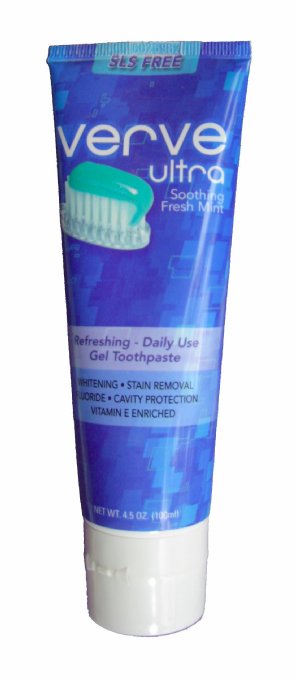 Verve Ultra SLS-Free Toothpaste with Fluoride, 4.5 oz.