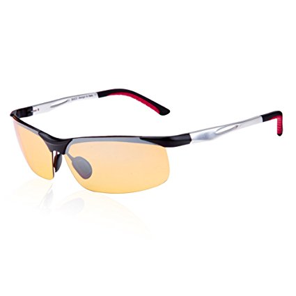Duco Yellow Night-vision Glasses Anti-glare Driving Eyewear Polarized HD Night Driving Sunglasses Aviator Sport Glasses 2181