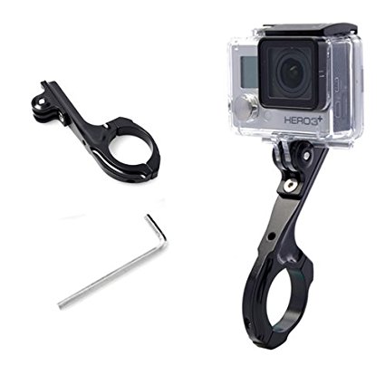 XCSOURCE® Standard 31.8mm Black Bicycle Bike Motorcycle Aluminum Handlebar Pole Clamp Mount Adapter For Gopro HD Hero 1 2 3 3  4 SJ4000 OS38