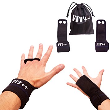 Workout Grips By FIT   Leather Grips For Gymnastics, Crossfit, Weight lifting, Bodybuilding & More- Padded Grips & Wrist Support-Great Comfort & Protection For Your Hands- Work Great For Men & Women
