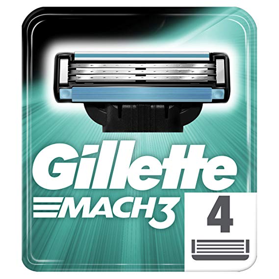 Gillette Mach3 Razor Blades for Men, 4 Refills