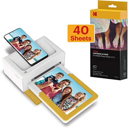 Kodak Dock Plus & Bluetooth Portable 4x6” Instant Photo Printer-40 Bundle