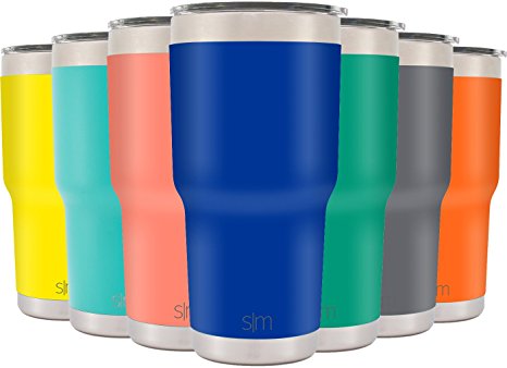 Simple Modern Tumbler Vacuum Insulated 30oz Cruiser with Lid - Double Walled Stainless Steel Travel Mug - Sweat Free Coffee Cup - Compare to Yeti and Contigo - Powder Coated Flask - Twilight Blue
