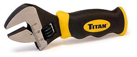 Titan Tools 11060 8-Inch Stubby Adjustable Wrench - Multi-Colour