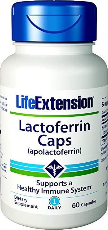 Life Extension Lactoferrin Apolactoferrin Caps (300mg, 60 Capsules)