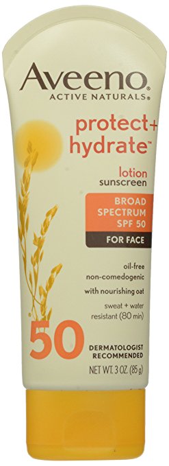 Aveeno Protect   Hydrate Lotion Sunscreen With Broad Spectrum SPF 50 For Face, 3 oz.