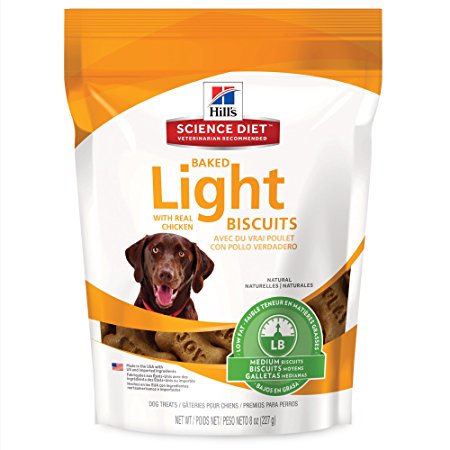 Hill's Science Diet 8 oz Baked Light Biscuits with Real Chicken Medium Dog Treat, Medium