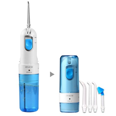 2NICE Wfloss W01 Dental Water Flosser Oral Irrigator 2 Modes Cordless IPX7 Waterproof Portable with USB Charge (Blue)