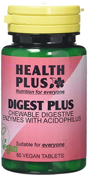 Health Plus Digest Plus Digestive Enzyme Supplement - 60 Chewable Tablets