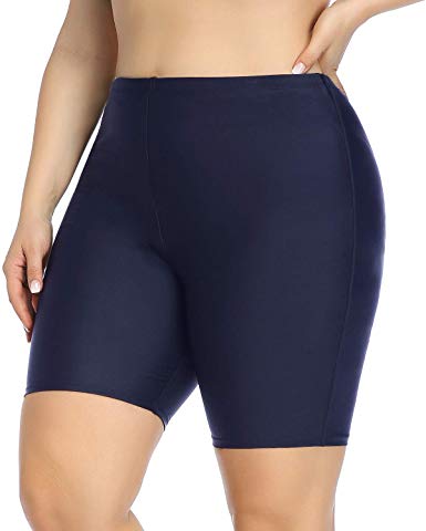 BeachQueen Women’s Plus Size Sport Board Shorts Swimwear Bottoms High Waisted Tankini Shorts