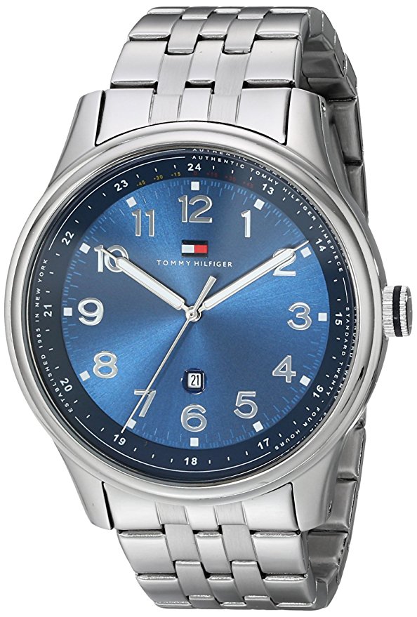 Tommy Hilfiger Men's 1710308 Classic Stainless Steel Blue Dial Watch