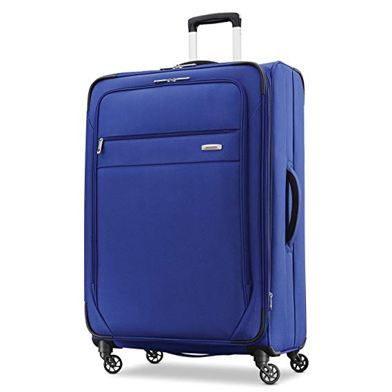 Samsonite Advena Expandable Softside Checked Luggage with Spinner Wheels, 29 Inch, Cobalt Blue