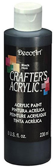 DecoArt DCA47-9 Crafters Acrylic, 8-Ounce, Black