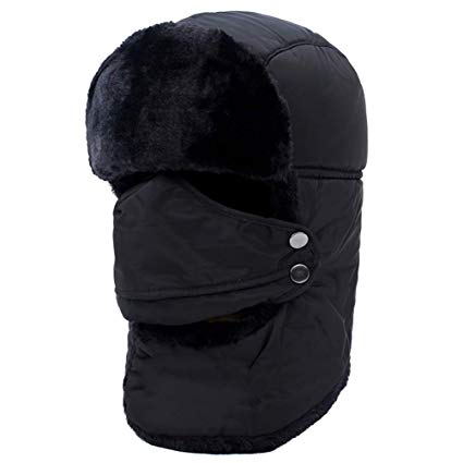 Unisex Winter Hats Trapper Warm Skiing Cap with Ear Flap Windproof Mask