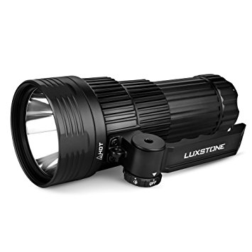 LuxStone X30 Lightweight Searchlight – High Luminance LED 1 km Beam Flashlight for Camping, Hunting, Fishing, Scuba Diving and More