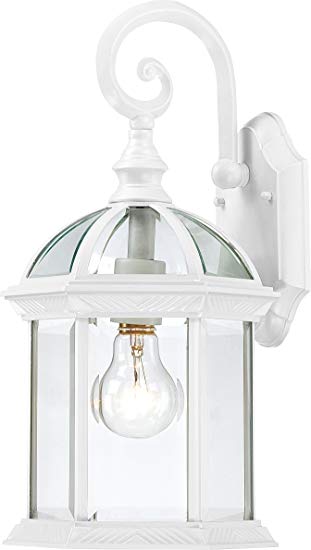 Trans Globe Lighting Trans Globe Imports 4181 WH Transitional One Light Wall Lantern from Wentworth Collection in White Finish, 8.00 inches