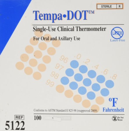 Tempa-dot Disposable Thermometer Sterile, 100 Count